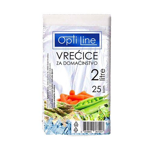 OPTILINE Vrećice ZA DOMAĆ. 2L 25/1 Cijene
