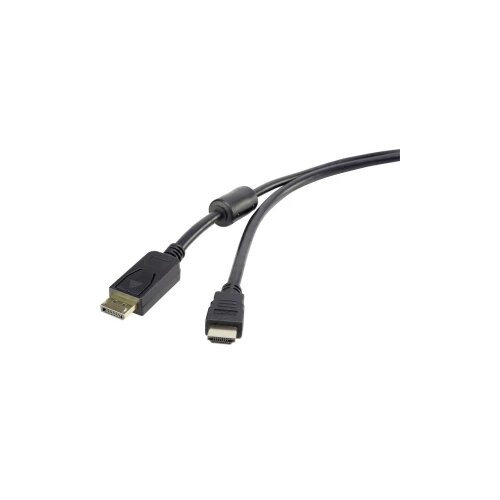 Renkforce DisplayPort / HDMI priključni kabel [1x DisplayPort utikač - 1x HDMI-utikač] 5 m crni Cijene