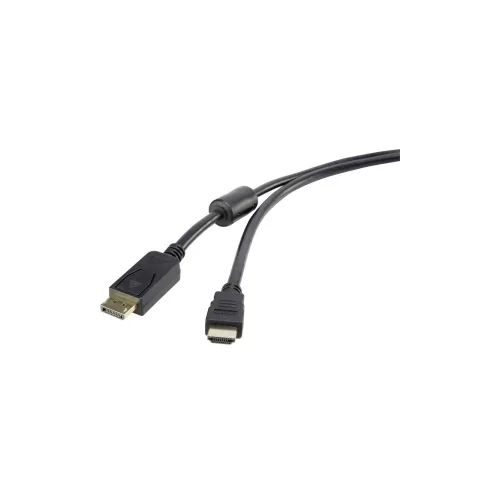 Renkforce DisplayPort / HDMI priključni kabel [1x DisplayPort utikač - 1x HDMI-utikač] 5 m crni