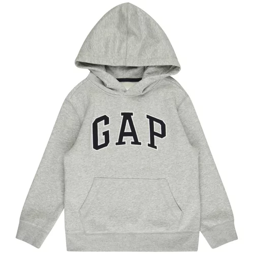 GAP Sweater majica 'CAMPUS' svijetlosiva / crna