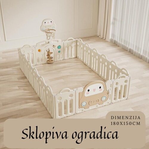  Sklopiva ogradica 180x150cm Cene