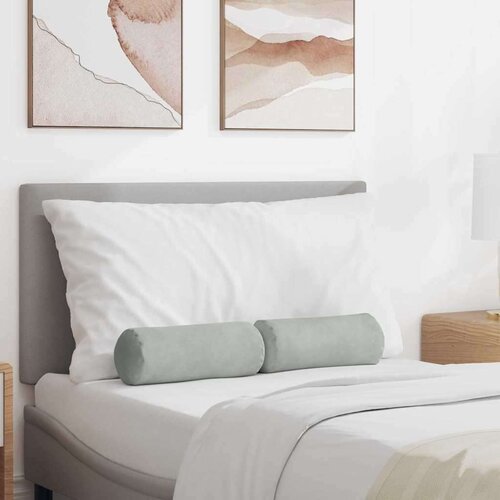 vidaXL valjkasti jastučići 2 pcs svijetlo siva Ø 15 x 40 cm Cijene