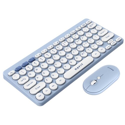 Havit bežični kombo ( mi&amp;scaron; + tastatura ) KB279GCM plava Slike
