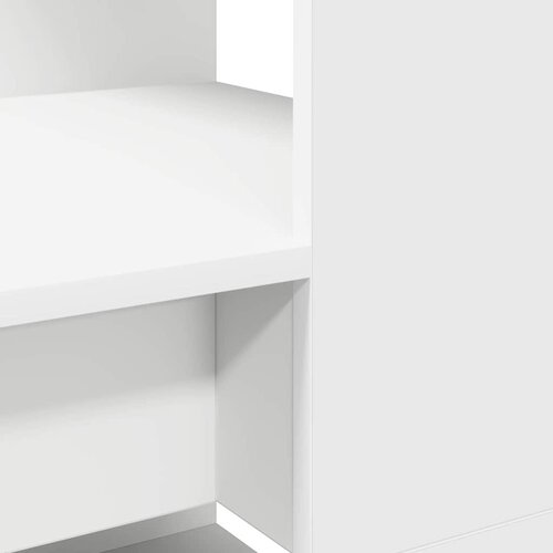 Stol s policom Bijelo 113 x 54 x 120 cm Konstruirano drvo Slike