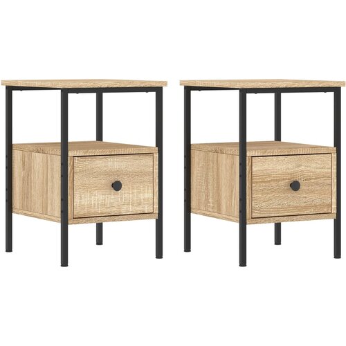 Maison Chic Dvo delni komplet Nočne omarice - Nočne mize sonoma hrast 34x36x50 cm inženirski les, (21689163) Cene