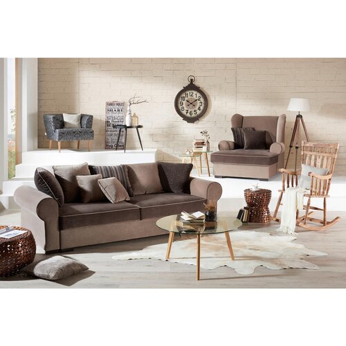 CARRYHOME klubska miza, prozorno, barve hrasta Slike