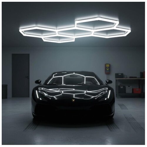  LED plafonsko svetlo HEXLINE LED/216W/230V 6500K 208x300 cm belo Slike