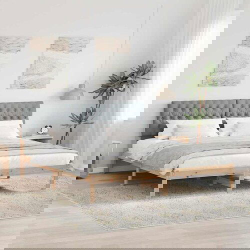 vidaXL Krevetni okvir s tapiciranim uzglavljem Smeđa 180 x 200 cm Cijene