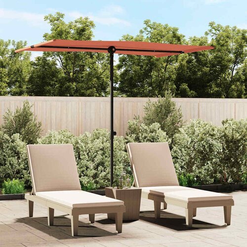  Vrtni suncobran s aluminijskim stupom 2 x 1,5 m terakota Cene