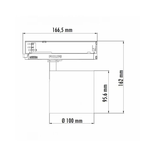 led ref šinski 301210-1 30W 3000K beli trofazni Slike