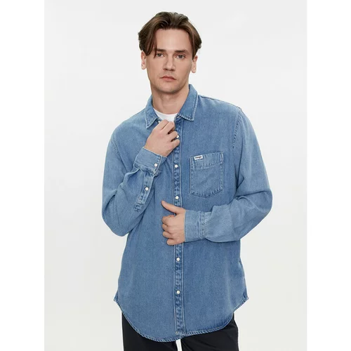 Wrangler Jeans srajca 112350578 Modra Regular Fit