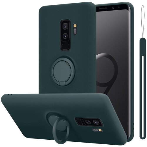 Cadorabo Ohi&scaron;je, združljiv s Samsungom v tekoči zeleni barvi - za&scaron;čitni pokrov iz fleksibilnega silikona TPU z obročem, (20590422) Cene