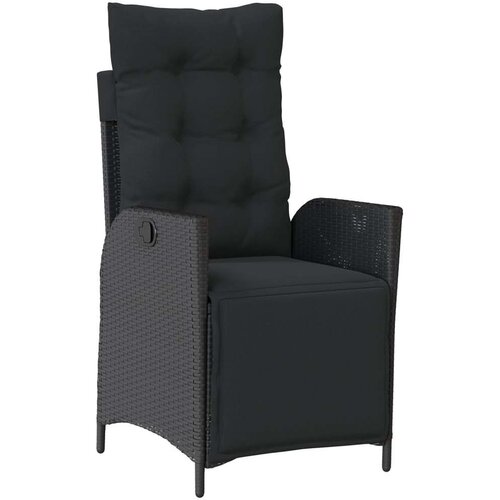 vidaXL Set od 5 komada vrtne blagovaonice Crni poli rattan Cene