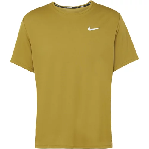 Nike Tehnička sportska majica 'MILER' maslinasta / bijela