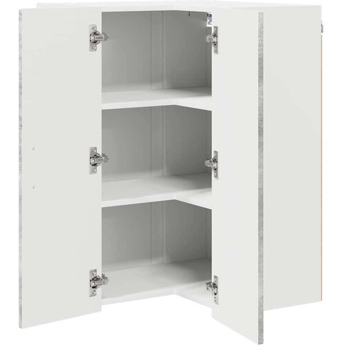 VidaXL Zidni kuhinjski ormarić s policom Betonski sivi 57 x 57 x 80 cm Slike