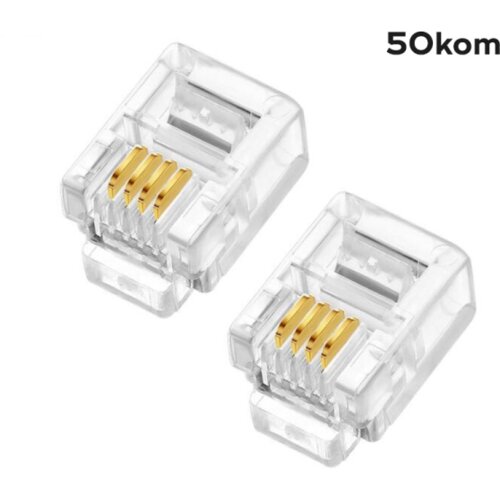  Konektor RJ11 telefonski 6P4C JWD-C13 50 kom Cene