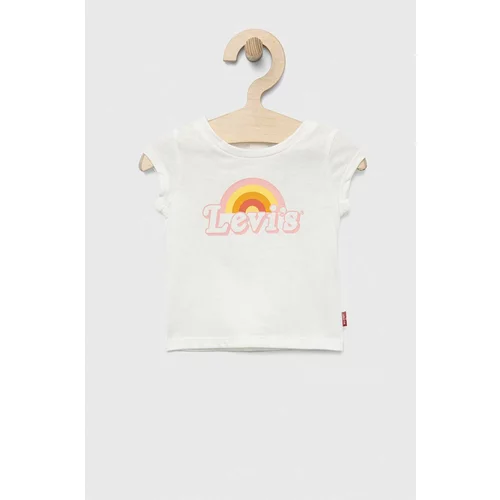 Levi's Pamučna majica kratkih rukava za bebe boja: bijela