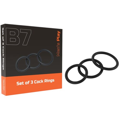  Men&amp;amp;#039;s Play - set crnih prstenova za penis (3 kom) Slike