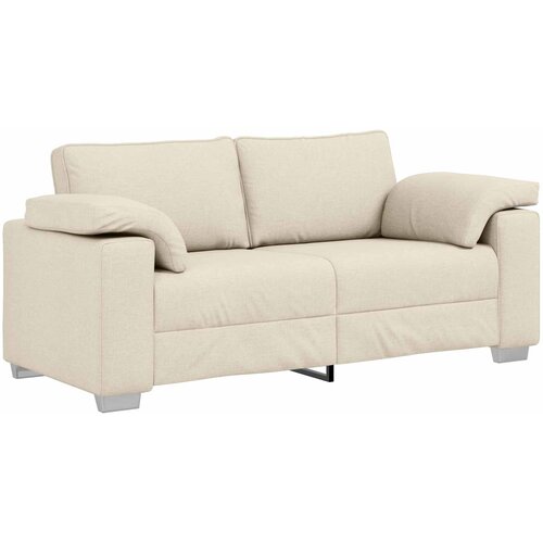 SOFA za dvije osobe Bež 180 cm Platnasta tkanina Cijene