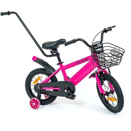 THUNDER Otro&scaron;ko kolo 14" sivo &ndash; jeklen okvir, pomožna LED kolesa, vodilna palica, ko&scaron;ara, 3&ndash;6 let, (5000229145) Cene