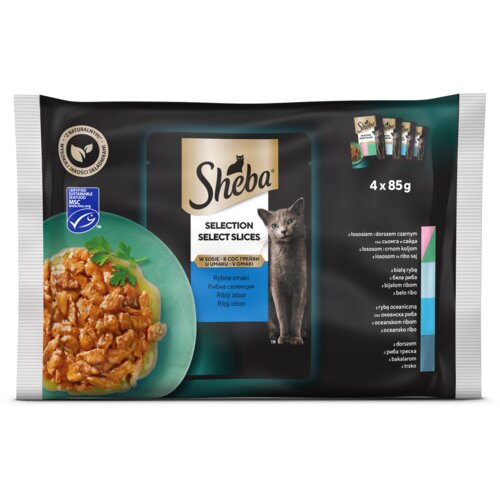 Sheba izbor rib v omaki 4 x 85 g Slike