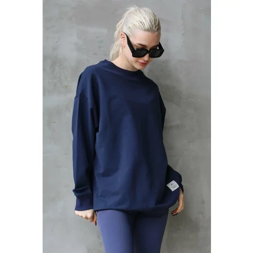 Madmext Sweatshirt - Dark blue - Oversize