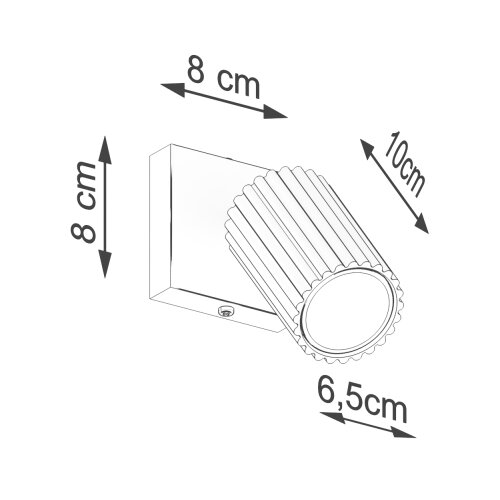 Sollux SL.1578 - zidna spot svetiljka karbon 1xGU10/10W/230V crna Slike