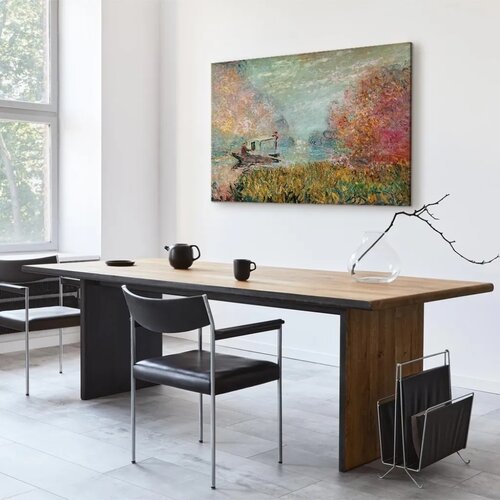 Slika - Claude Monet &amp;ndash; Boat on the Seine 120x80 Akustična Slike