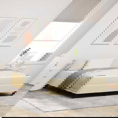 vidaXL Krevet s opruga kutije Ostalo Krema 140 x 200 cm tkanina Cene