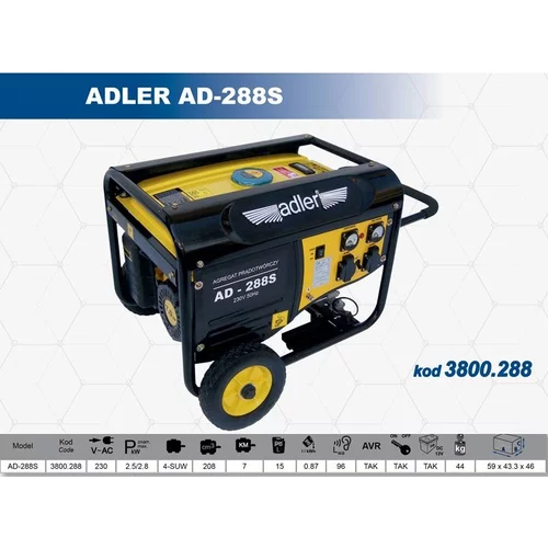 Adler Power Generator 2.8KW / AD-288S, (21108224)