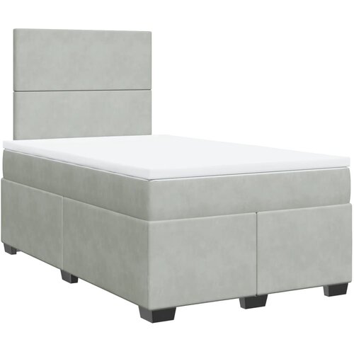 Box spring krevet s madracem svjetlosivi 120x200 cm bar&amp;scaron;unasti Slike