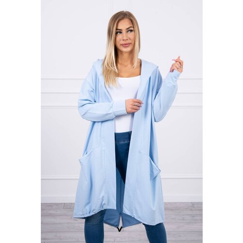 Kesi Hooded cap oversize cyan Slike