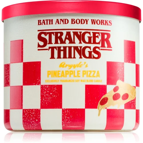 Bath & Body Works Stranger Things Argyle's Pineapple Pizza dišeča sveča 411 g