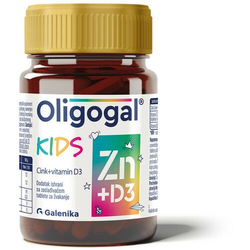 Oligogal kids Zn+D3, 60 tableta za žvakanje Cene