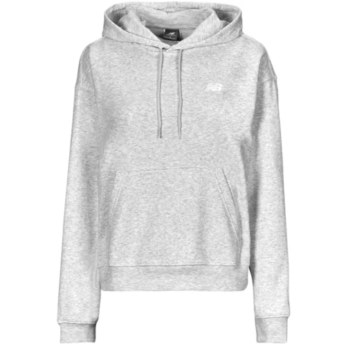 New Balance FRENCH TERRY SMALL LOGO HOODIE Siva