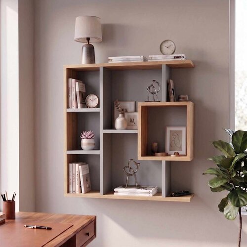 Hanah home polica za knjige Yegane, 70,9 cm, atlantski bor / antracit Cene