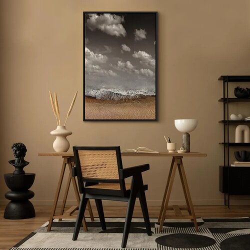  Slika - Sky Wave (1 Part) Vertical 60x90 U crnom drvenom okviru Slike