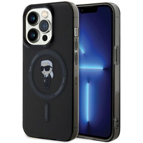  Originalen KARL LAGERFELD KLHMP15LHFCKNOK hardcase ovitek z MagSafe za&amp;scaron;čita za iPhone 15 Pro Karls full body - prozorno črn Slike