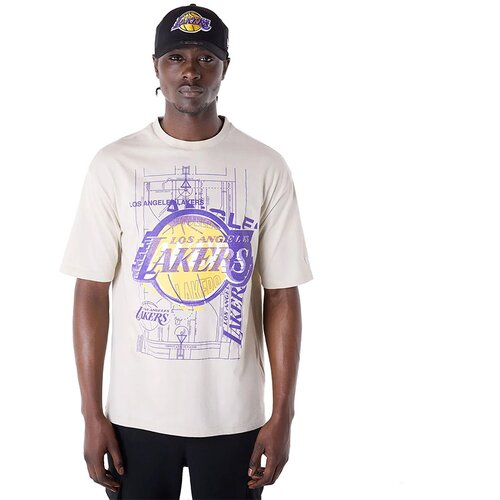 New Era Los Angeles Lakers Graphic Cream majica Cene