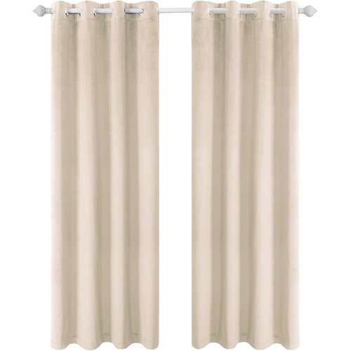 YSTYLE Set 2 žametnih termo zaves z obročki - 175 × 140 cm Cene