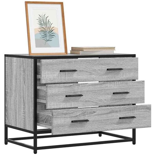 vidaXL Ormarić s ladicama Siva Sonoma 70x41x56 cm Konstruirano drvo Cene