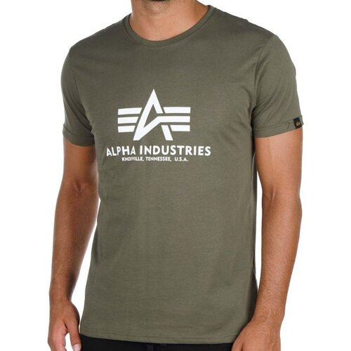 Alpha Industries muška majica basic t-shirt zelena 100501-142 Slike