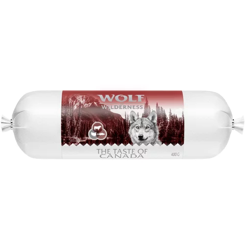 Wolf of Wilderness "The Taste Of" 6 x 400 g - klobasa - Canada - govedina, puran, polenovka