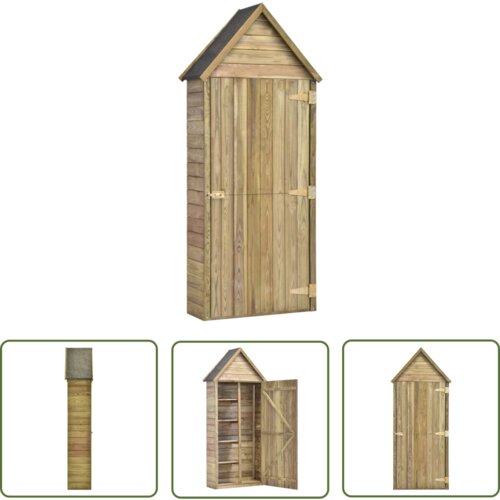  The Living Store Vrtna lopa za orodje vrati 69,5x32x178 cm impregnirana borovina - Lopa Za Orodje, (21745144) Cene