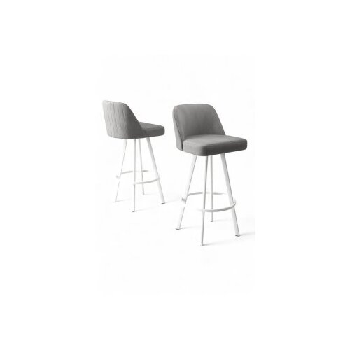 Hanah home set barskih stolica (6 komada) atex grey white Slike