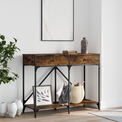 vidaXL Konzolni stol boja hrasta 100x39x78 5 cm od konstruiranog drva Cene