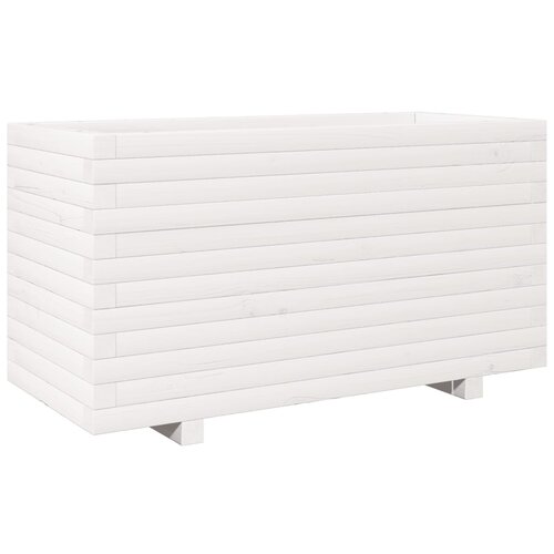 Maison Chic Vrtno cvetlično korito - Cvetlični Lonec belo 90x40x49,5 cm trdna borovina, (21789379) Slike