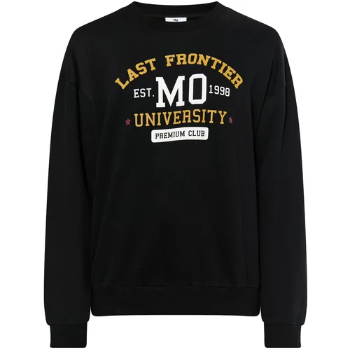 MO Sweater majica 'Mimo' oker / crna / bijela