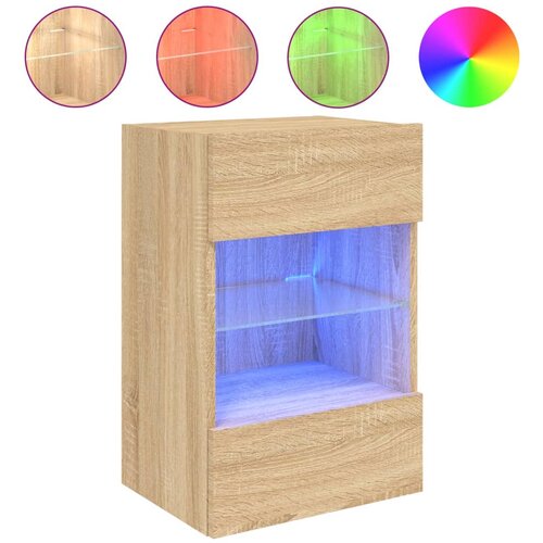 Maison Chic Stenska TV omarica - TV stojalo - Televizijska omarica z LED lučkami sonoma hrast 40x30x60,5 cm, (21701717) Cene