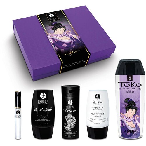 Shunga Set za intimnu negu i stimulaciju Naughtier Kit, 5 komada Slike